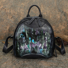 Load image into Gallery viewer, Handmade Ladies Small Leather Backpack Purse Book Bag Purse for Women
