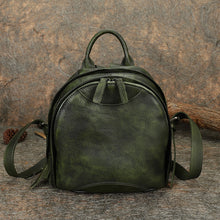 Load image into Gallery viewer, Handmade Ladies Small Leather Backpack Purse Book Bag Purse for Women
