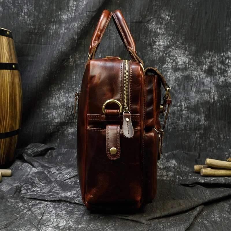 Lincoln Full Grain Leather Briefcase Bag