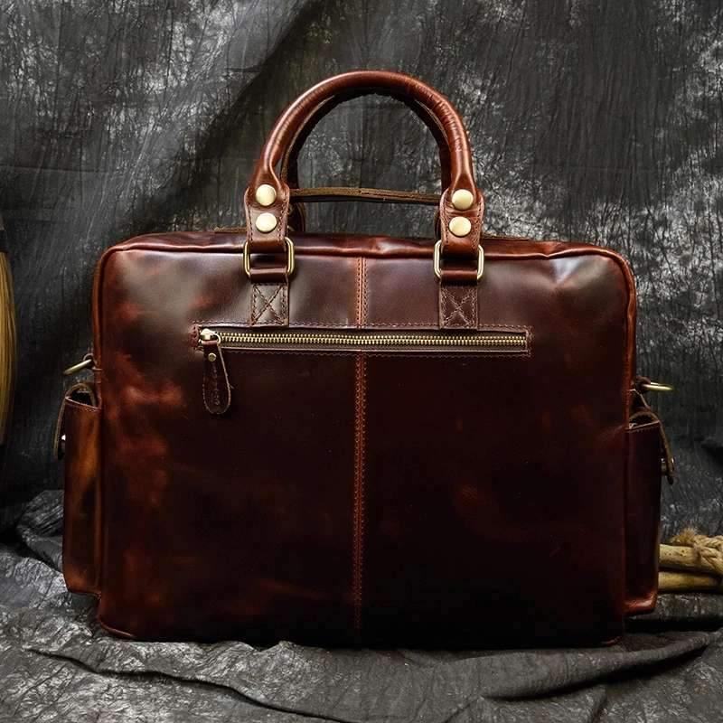 Lincoln Full Grain Leather Briefcase Bag