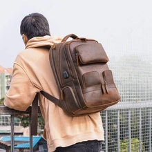 Load image into Gallery viewer, Houston Full Grain Leather Backpack
