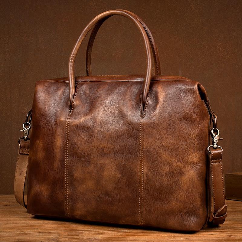 Boston Full Grain Leather Briefcase Bag
