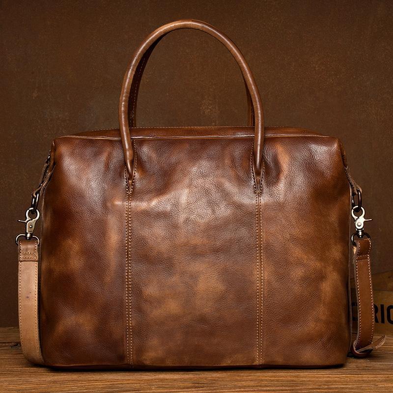 Boston Full Grain Leather Briefcase Bag