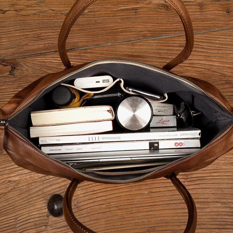 Boston Full Grain Leather Briefcase Bag