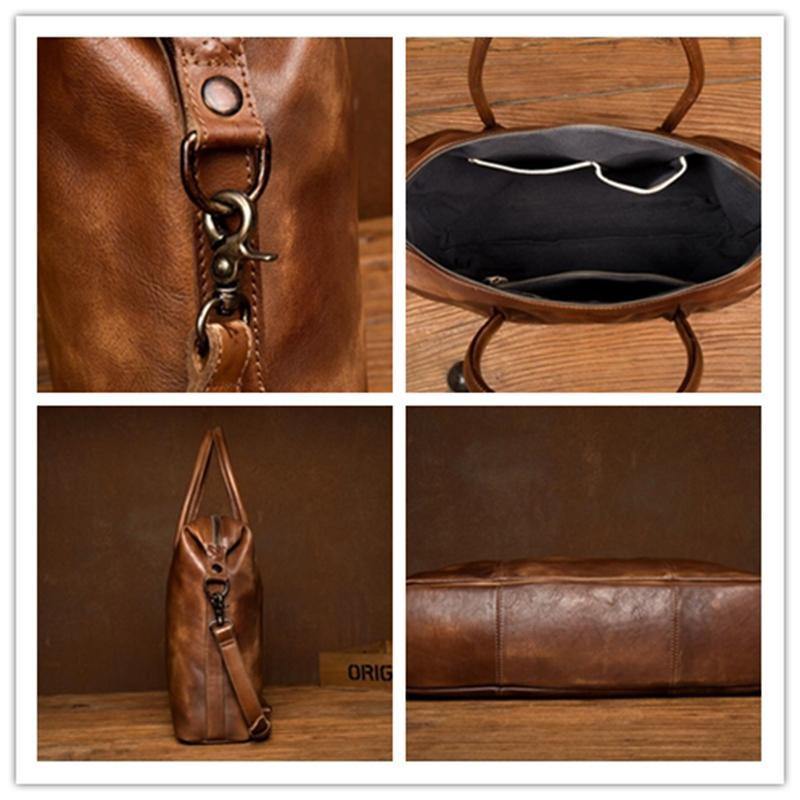 Boston Full Grain Leather Briefcase Bag