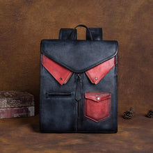 Load image into Gallery viewer, Vintage Ladies Genuine Leather Rucksack Uniform Shaped Backpack Purse For Women
