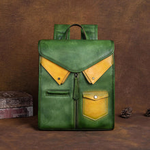 Load image into Gallery viewer, Vintage Ladies Genuine Leather Rucksack Uniform Shaped Backpack Purse For Women
