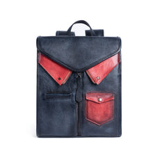 Load image into Gallery viewer, Vintage Ladies Genuine Leather Rucksack Uniform Shaped Backpack Purse For Women
