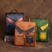 Load image into Gallery viewer, Vintage Ladies Genuine Leather Rucksack Uniform Shaped Backpack Purse For Women
