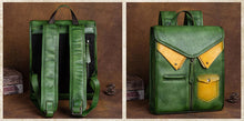 Load image into Gallery viewer, Vintage Ladies Genuine Leather Rucksack Uniform Shaped Backpack Purse For Women
