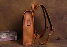 Load image into Gallery viewer, Vintage Ladies Genuine Leather Rucksack Uniform Shaped Backpack Purse For Women

