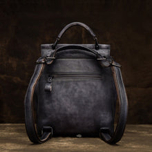 Load image into Gallery viewer, Ladies Green Leather Backpack Purse Rucksack Shoulder Handbags For Women
