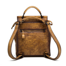 Load image into Gallery viewer, Ladies Green Leather Backpack Purse Rucksack Shoulder Handbags For Women
