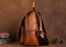 Load image into Gallery viewer, Vintage Womens Leather Backpack Purse With Built In Universal USB Port For Women
