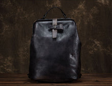 Load image into Gallery viewer, Vintage Ladies Leather Rucksack Handbag  Backpack Purse For Women
