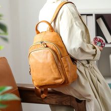 Load image into Gallery viewer, Classic Vintage Ladies Leather Rucksack Stylish Backpacks For Women
