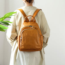 Load image into Gallery viewer, Classic Vintage Ladies Leather Rucksack Stylish Backpacks For Women
