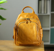 Load image into Gallery viewer, Classic Vintage Ladies Leather Rucksack Stylish Backpacks For Women
