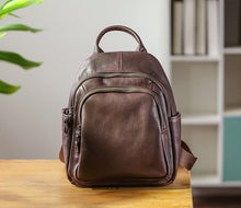 Load image into Gallery viewer, Classic Vintage Ladies Leather Rucksack Stylish Backpacks For Women
