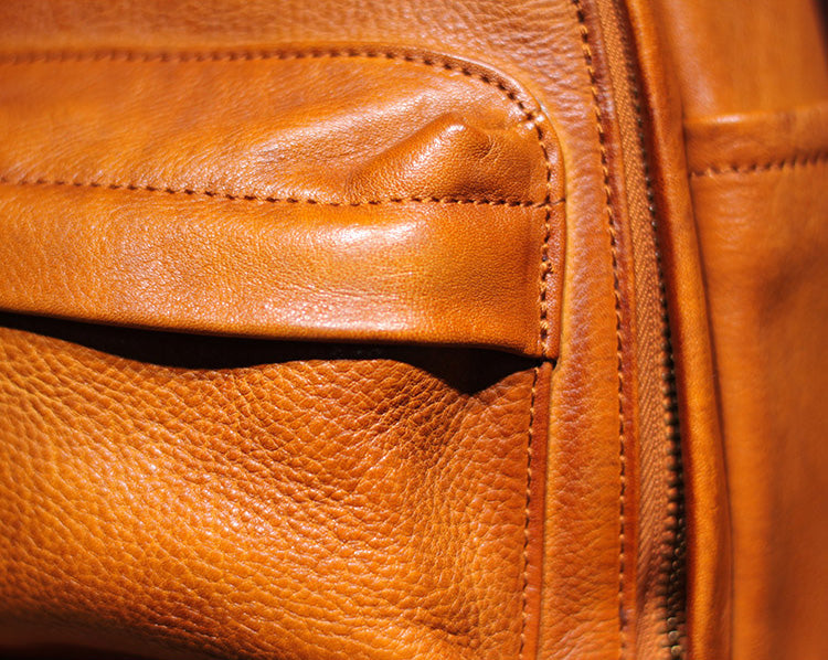 Vintage Ladies Mini Brown Leather Backpack Purse Small Leather Backpacks for Women