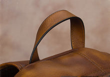 Load image into Gallery viewer, Handmade Womens Black Leather Backpack Purse Book Bags for Women
