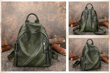Load image into Gallery viewer, Womens Vintage Brown Leather Backpack Purse Book Bag Purse for Women
