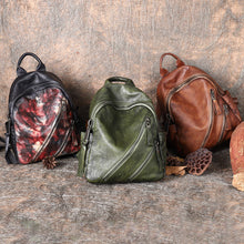 Load image into Gallery viewer, Womens Vintage Brown Leather Backpack Purse Book Bag Purse for Women

