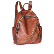 Load image into Gallery viewer, Womens Vintage Brown Leather Backpack Purse Book Bag Purse for Women
