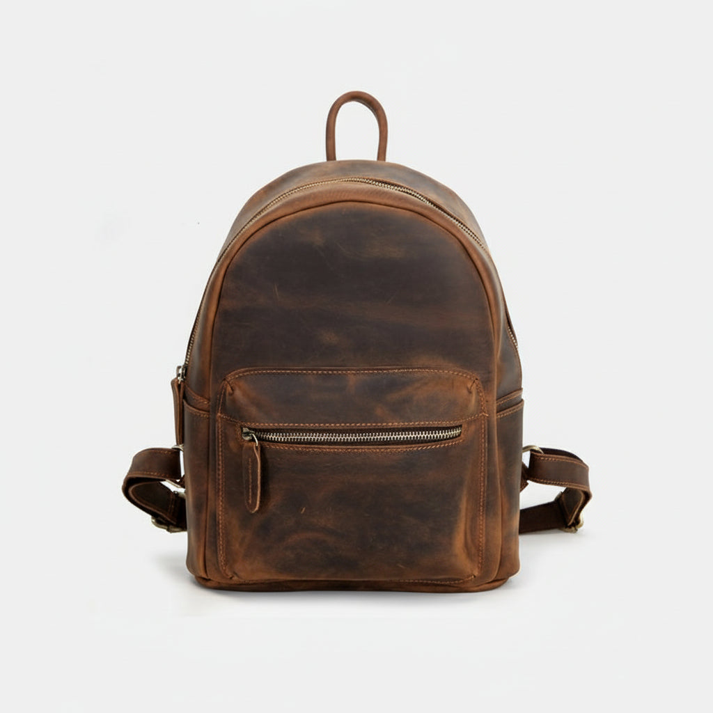 Vintage Womens Genuine Leather Backpack Bag Purse Laptop Backpacks For Women