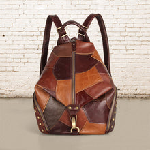 Load image into Gallery viewer, Vintage Womens Leather Western Backpack Purse Ladies Rucksack Bag For Women
