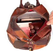 Load image into Gallery viewer, Vintage Womens Leather Western Backpack Purse Ladies Rucksack Bag For Women
