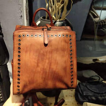 Load image into Gallery viewer, Brown Leather Womens Crossbody Backpack Purse Small Over the Shoulder Bags for Women
