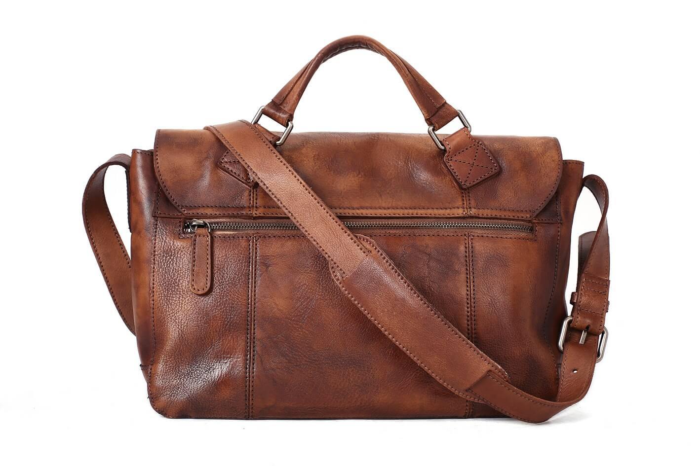 Houston Full Grain Leather Messenger Bag