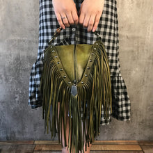 Load image into Gallery viewer, Western Womens Vintage Boho Bags Leather Crossbody Fringe Handbags Hippie Purses for Women
