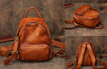 Load image into Gallery viewer, Small Womens Green Leather Backpack Purse Cute Backpacks for Women
