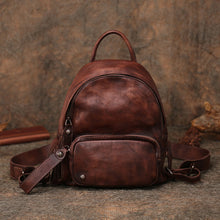 Load image into Gallery viewer, Small Womens Green Leather Backpack Purse Cute Backpacks for Women
