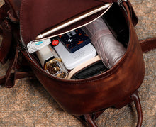 Load image into Gallery viewer, Small Womens Green Leather Backpack Purse Cute Backpacks for Women
