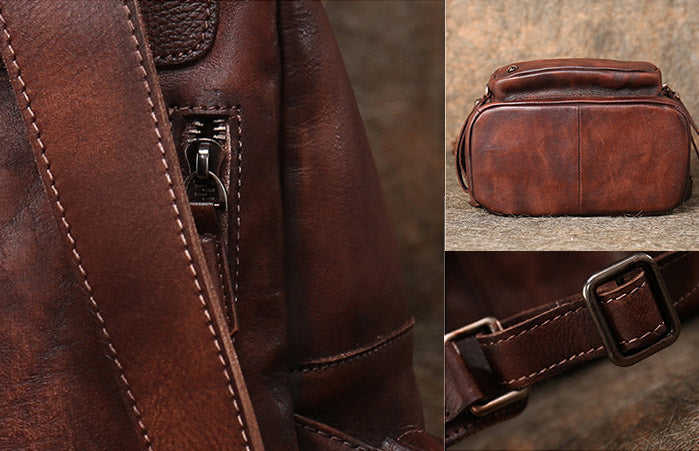 Small Womens Green Leather Backpack Purse Cute Backpacks for Women