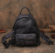 Load image into Gallery viewer, Small Womens Green Leather Backpack Purse Cute Backpacks for Women
