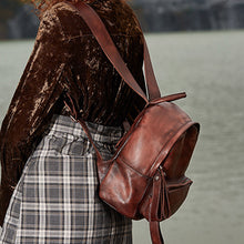 Load image into Gallery viewer, Small Womens Green Leather Backpack Purse Cute Backpacks for Women
