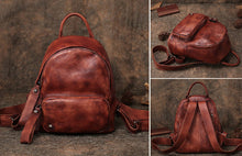 Load image into Gallery viewer, Small Womens Green Leather Backpack Purse Cute Backpacks for Women
