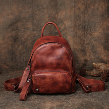 Load image into Gallery viewer, Small Womens Green Leather Backpack Purse Cute Backpacks for Women
