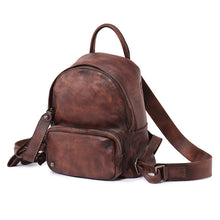 Load image into Gallery viewer, Small Womens Green Leather Backpack Purse Cute Backpacks for Women
