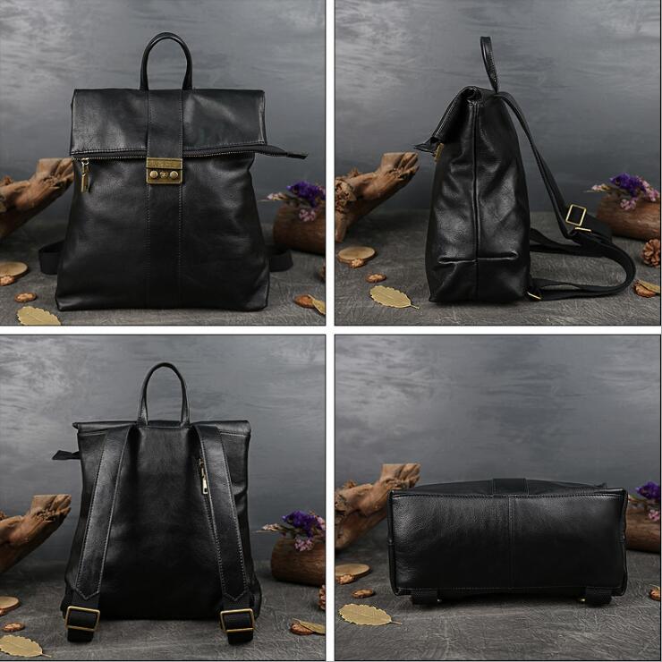 Women's Leather Laptop Backpack Purse Rucksack Bag For Women