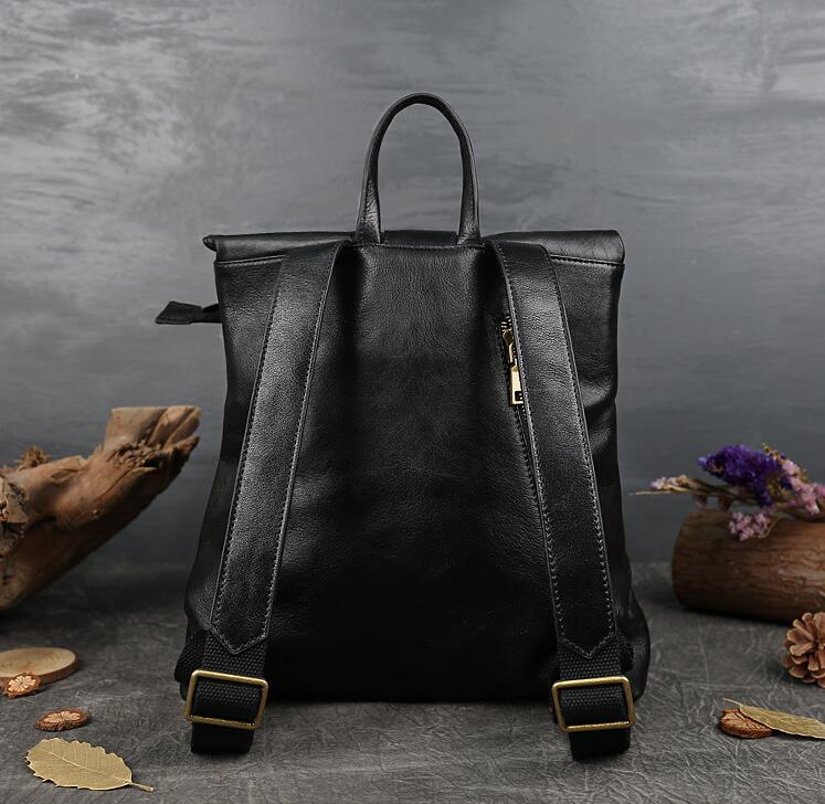 Women's Leather Laptop Backpack Purse Rucksack Bag For Women