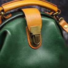 Load image into Gallery viewer, Small Women&#39;s Green Leather Doctor Bag Backpack Purse Handbags for Women

