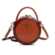 Load image into Gallery viewer, Bee Leather Circle Bag Crossbody Bags Shoulder Bag Purses for Women
