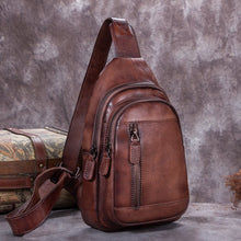Load image into Gallery viewer, Womens Leather Fanny Pack Across Chest Crossbody Sling Bag For Women
