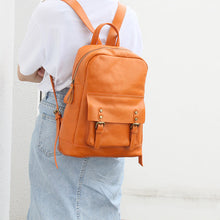 Load image into Gallery viewer, Womens Black Leather Backpack Bags Rucksack Purse For Women
