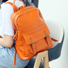 Load image into Gallery viewer, Womens Black Leather Backpack Bags Rucksack Purse For Women
